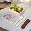 Fabulous Lunch Box Lunch Box with Cutlery Grey Bombay Minimalist
