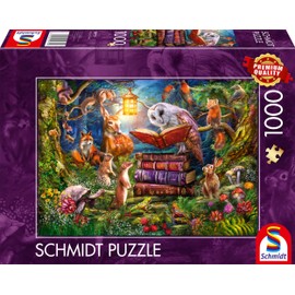 Schmidt Spiele 59779 Forest Stories at Night 1000-Piece Jigsaw Puzzle, Multi-Coloured