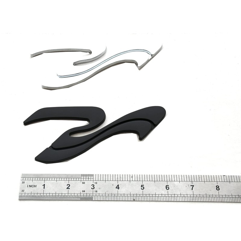 2pcs New SR Wave Logo 3D Badge Emblem Replacement for