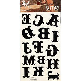 Tattoos 2 Sheets letter English Classic Temporary Tattoo 3D Fake Waterproof for Man Women Girls Lower Back Shoulder Neck Arm