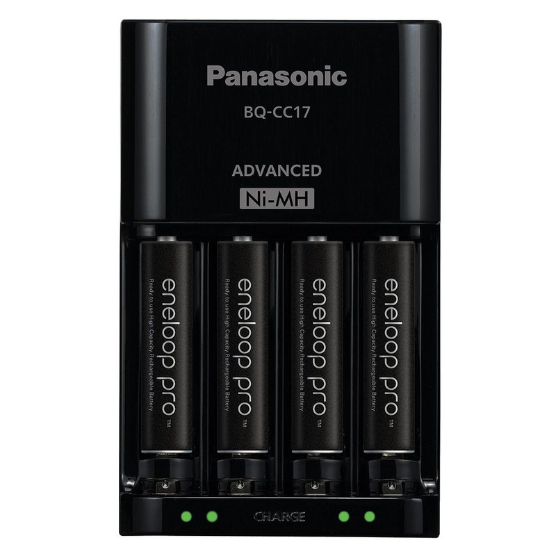 Panasonic K-KJ17K3A4BA Advanced Battery Charger Pack with 4 AAA Eneloop