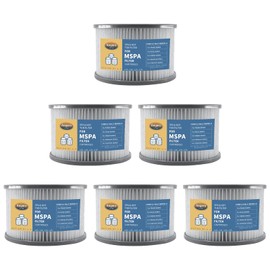 Replacement Filter for Whirlpool Filter, for MSpa Whirlpool Filter Model from 2020, for Mspa Whirlpool Accessories Pool Filter, Compatible with Mspa Filter (Pack of 6)