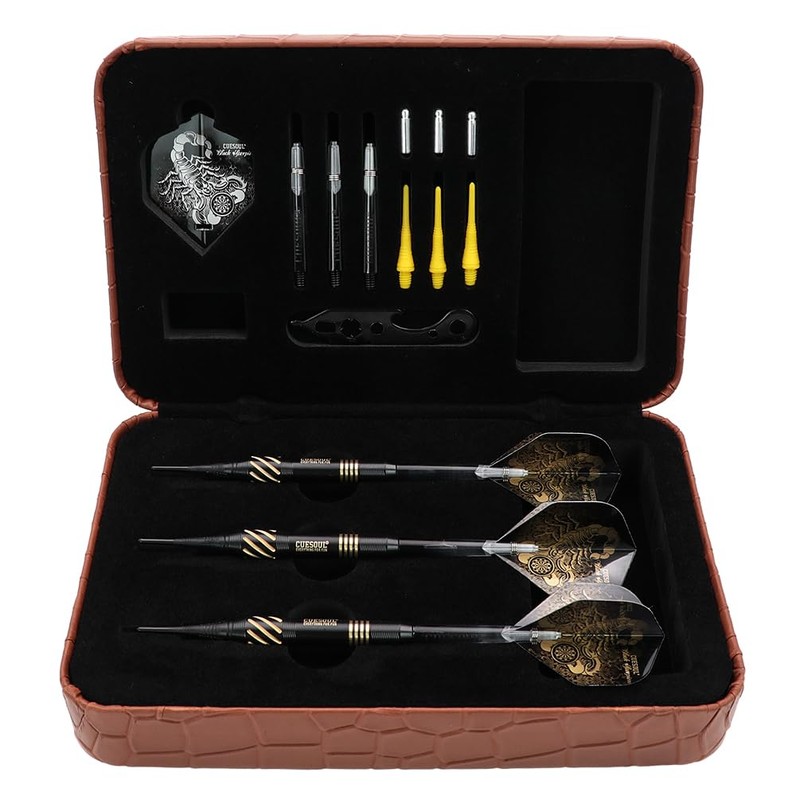 CUESOUL 16 Grams Deluxe Soft Tip Darts Set with Luxury
