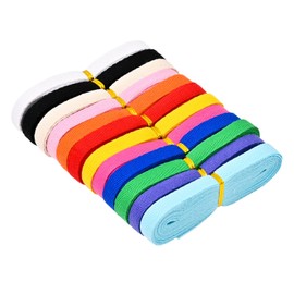 12 Colors 60 Yards Natural Twill Tape Herringbone Webbing Tape Binding Tape Cotton Bunting Tape for Sewing Home DIY Crafts