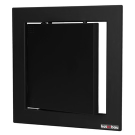 KOTARBAU® Inspection Door 15 x 15 cm Inspection Flap Drywall Black Plastic Maintenance Flap Inspection Cover Service Flap Inspection Door Cleaning Flap