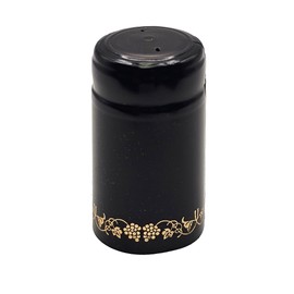 Home Brew Ohio Black With Gold Grapes PVC Shrink Capsules 100 count