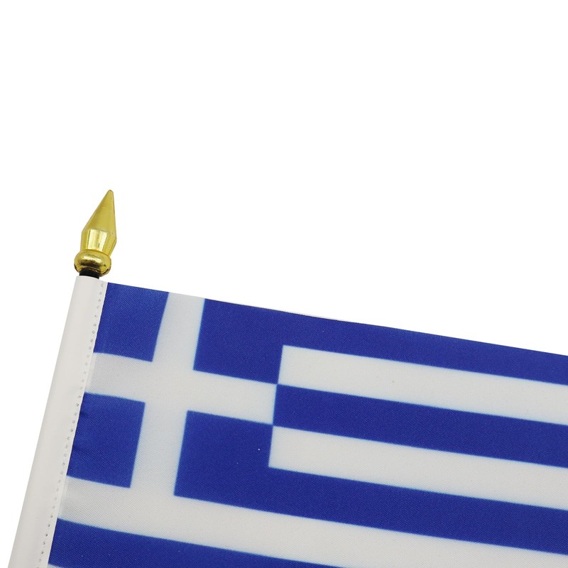 AZ FLAG - Tischflagge Griechenland - 15x10 cm Goldene Splitze