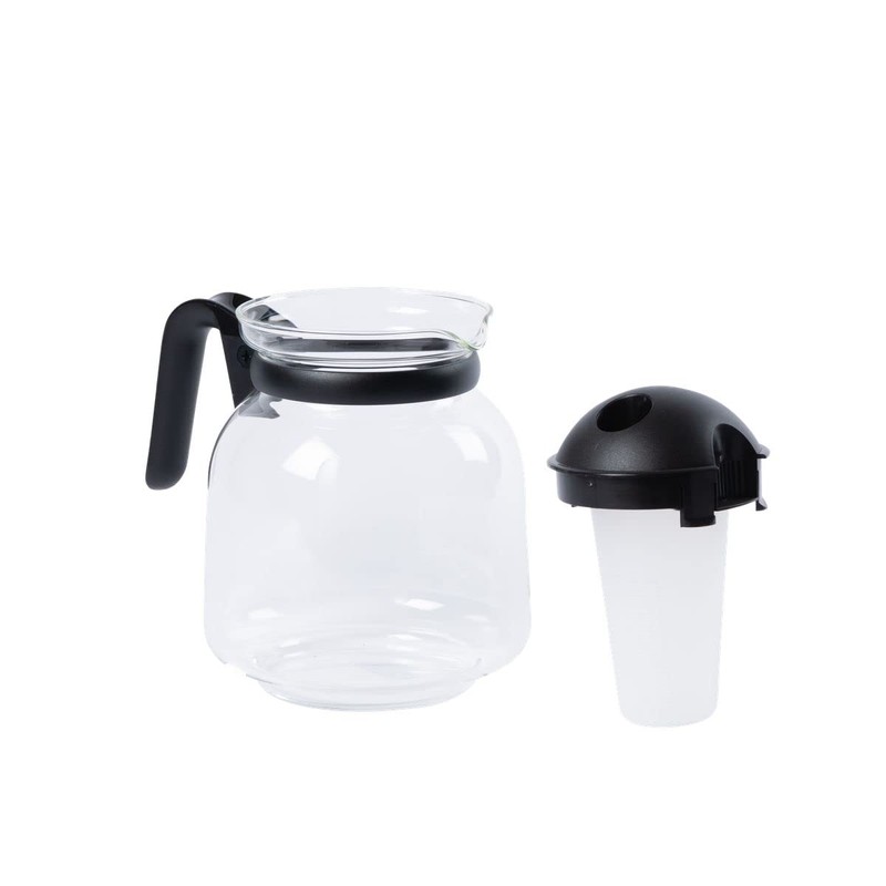 Fackelmann Black and Transparent Glass Coffee Pot 1.5 L