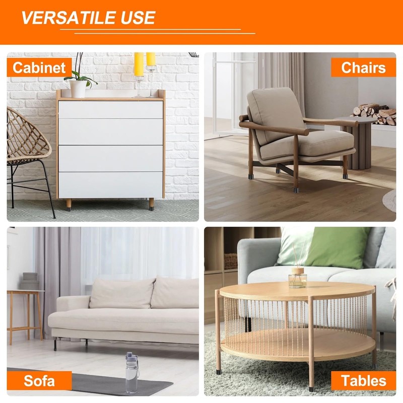 HO2NLE 36Pcs 28mm Rubber End Caps PVC Chair Leg Caps