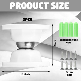 RV Door Holder Magnetic Baggage Door Stopper Catches RV Door Catch Latch for RV Camper Travel Trailer Motor Home Boat Compartments Cargo (White, 2 Pack)