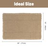 AIBIIN 18"x30" Brown Waffle Bath Mat Super Absorbent Non Slip