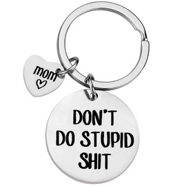 PLwelth Funny Keychain for Women Gifts for Mom from Daughter Sons Gifts for Mother’s Day Birthday Christmas, Don't Son&daughter Keychain, Medium