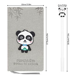 2 in 1 Panda Theme Stationery Gift Box Set Includes 1 Pcs Panda Notebook Pocket Journal Hardcover Writing Notepad Diary and 1 Pcs Pen Gift for Birthday Christmas Kids Study Office School Supplies