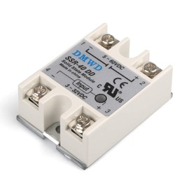 SSR-40DD Solid State Relay DC to DC (Input 3-32V DC Output 5-60V DC) with Heat Sink, 40A