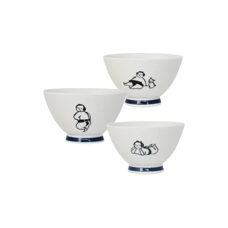 逸品社 お茶碗 10.3×6.0cm お相撲さん KYU-JITSU 85405