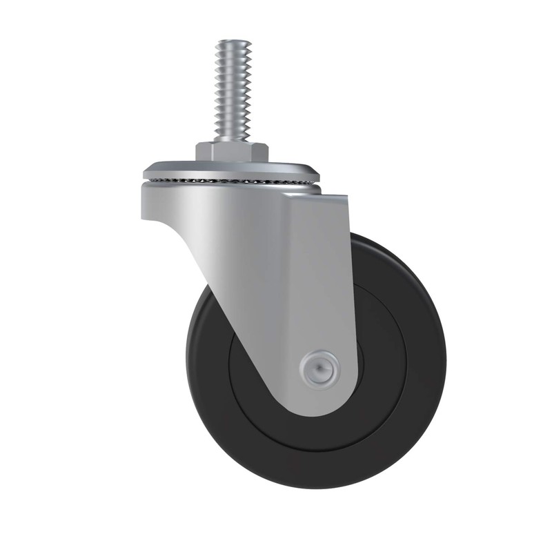 AAGUT 2" Swivel Threaded Casters, 5/16"-18 x 3/4" Stem Rubber