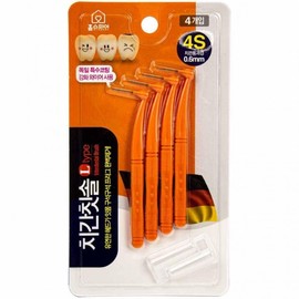Dental interdental brush L type 4P 4S 0.6mm 10ea