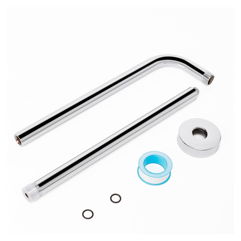 HarJue Shower Arm with Flange and Teflon Tape, Wall Mounted