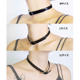JAJABOON Genuine Leather Choker Black [L] Leather Accessory, Leather, No Stone