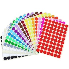 Color Labels, Color Stickers, Round Stickers, Label Stickers, Round Cute, Round Stamps, Art, Round Award Stickers, Removable Stickers, Handwriting Stickers, Diary Decorations, File Bags, Office