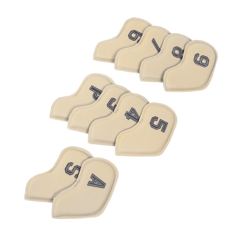10PCS Golf Head Protective Covers Waterproof PU Material Golf Putter