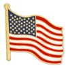 United States Waving American Flag Stars and Stripes Lapel Pin