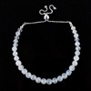 Natural Moonstone Gemstone Beads Bolo Bracelet, Adjustable Slider Chain, Energy