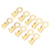 160pcs Copper Ring Terminals, M4 4.2mm Brass Wire Connectors, Wire