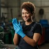 Sempercare Velvet - Guantes de nitrilo (talla M), color azul