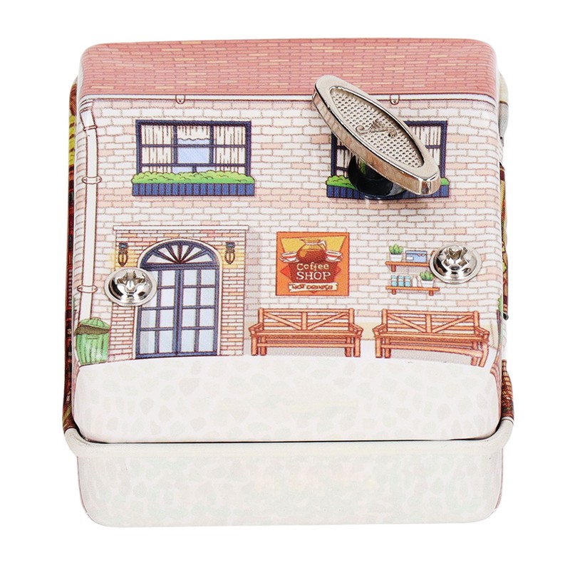 Metal Music Box Cute Exquisite Small House Design Mini Portable