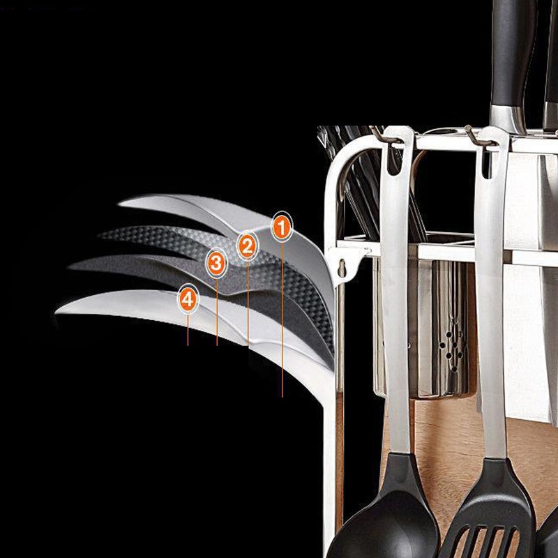 Kitchen Utensils Organizer Stainless Steel Cutting Board Chopsticks Spoons Kitchen