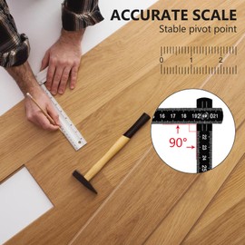 Folding Rule, 2 m, Folding Ruler: 6 Pieces, Mini Folding Rule, 2 Metres, Made of Plastic with 10 Links, Metric Gift for DIY, Home, Hobby, Workshop, Black