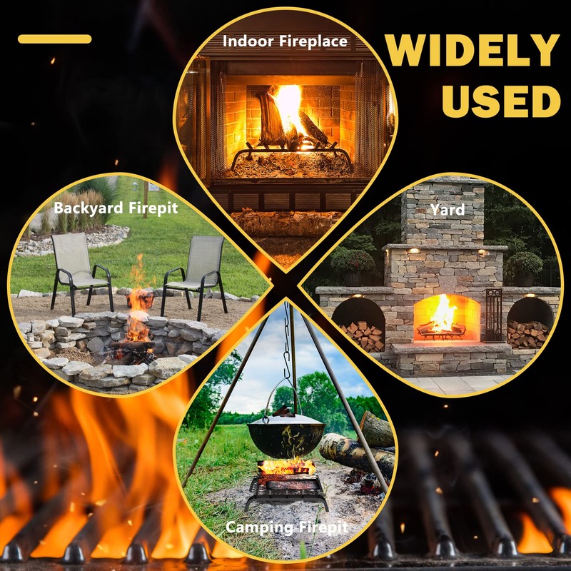 Powrocket 2 Pack Fireplace Grate Ember Retainer 16 x 10