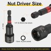 sourcing map 5pcs Nut Driver Drill Bit 13mm Metric Socket