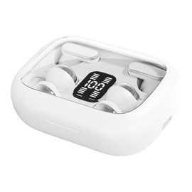 Clip On Earbuds - Wireless Earbuds Earphones in-Ear Earbuds,Waterproof Sport Headphone LED Display Long Playtime Electronic Accessories for Workouts Meeting Gym