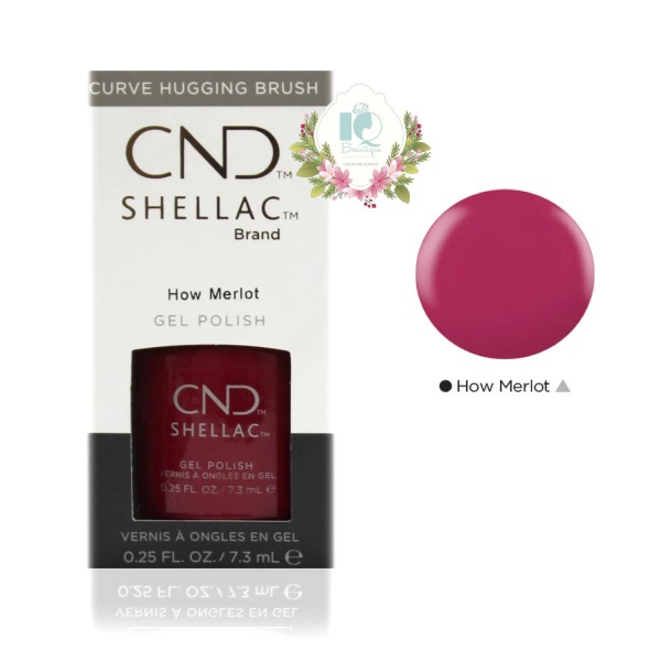 CND Shellac UV Gel Polish 0.25 oz NIB How Merlot
