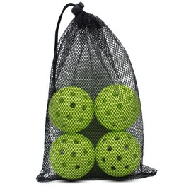 ZHUOKECE Pickleball Balls, 4 Pack USAPA Approved 40 Holes Outdoor Pickleballs, High Elasticity & Durable Pickle Balls for All Style Pickleball Paddles (Green)