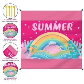 DPWCVM Beach Blanket Waterproof Sandproof Large Beach Mat 79" X 83" for 2-4 Adults Sand Free Mat Quick Drying,Lightweight & Durable with 4 Stakes & 4 Corner Pockets for Beach Travel Camping.(Pink)