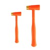 C&T 2-Pieces Dead Blow Hammer Set with Brass Cap, Orange,Shockproof