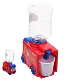 NOLITOY Fire Engine Mini Water Cooler Dispenser for Realistic Drinking Fountain Model for Playtime Fun Encourages Brain Development Intelligence Educational