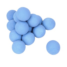 Skyflame Ceramic Fire Balls, Set of 15 Round Fire Stones Set for Indoor and Outdoor Fire Pits or Fireplaces Accessory, 3 Inch, Blue
