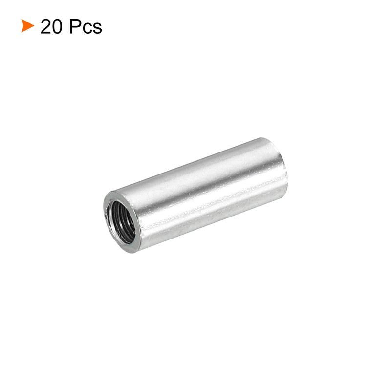 sourcing map Pack of 20 Round Coupling Nuts M4 x