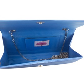 Chicastic Beige Gold Pleated Satin Wedding Evening Bridal Clutch Purse With Rhinestones