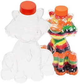 The Dreidel Company Zoo Animal Sand Art Bottle, Clear Plastic Sand Art Bottles, 6" Inch DIY Arts & Crafts, Party Favors (Lion)