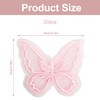 Rumyve 20pcs Fabric Butterfly Decorations,Butterfly Embroidered Lace Trim,Double Layers Organza
