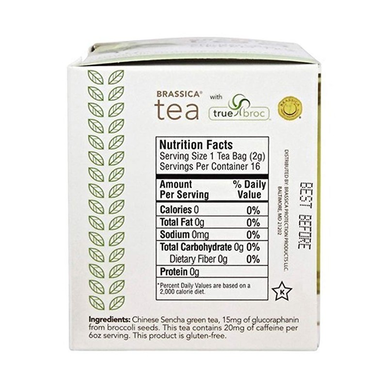 Brassica Tea Green Tea with truebroc, 16 Tea Bags