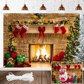 DTYGUIXE Christmas Backdrops, 210 x 150 cm Christmas Background for Photos Christmas Background Banner Wonderland Photo Christmas Background Banner for Christmas Party, Birthday