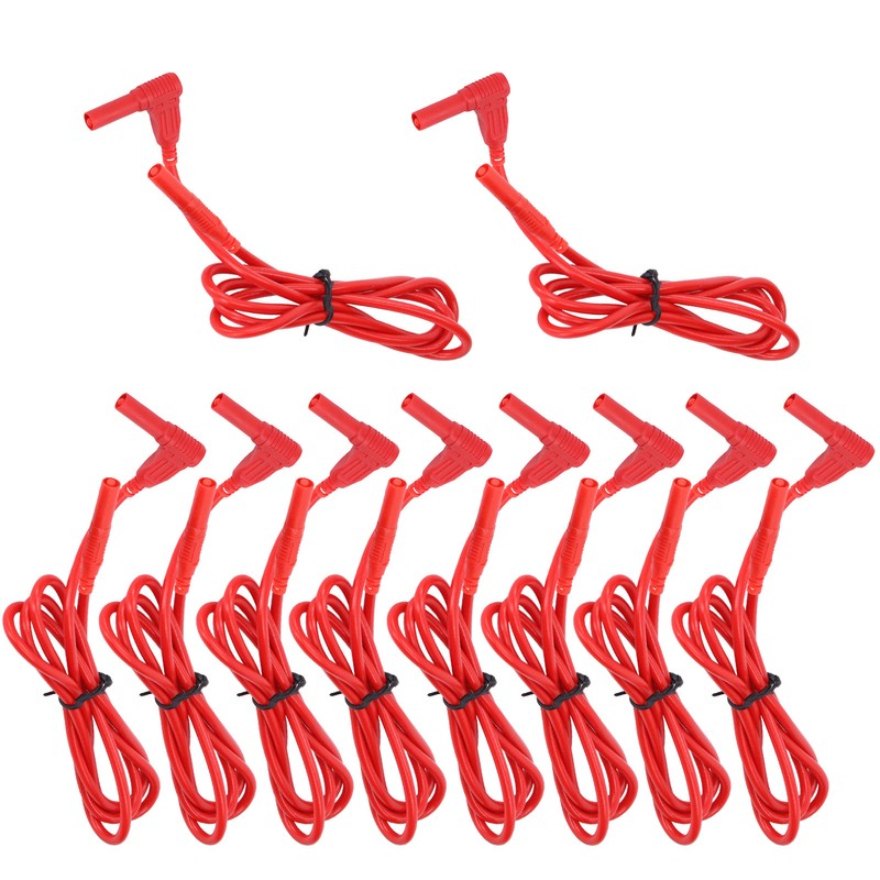 10 Sets Multimeter Test Line 4mm Male to Male Leads