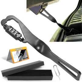 Car Door Stopper, Rear Gate Stopper, Lockable, For Sleeping in the Car and Ventilation Only, Integrated Key for Car Door Lock, Half-Open Hold, No Tools Required, 3 Seconds Installation, Built-in Dial