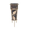 Black Graveside Memorial Flower Vase with Gold Stand - Grandad